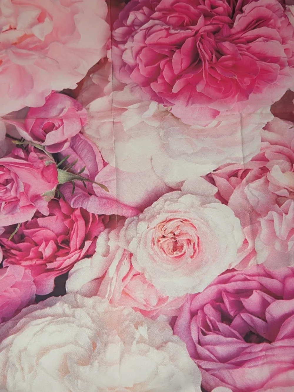 Pink Floral Print Nylon Fabric Panel 59